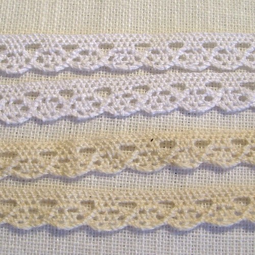 Dentelle fine coton feston - dentelle,