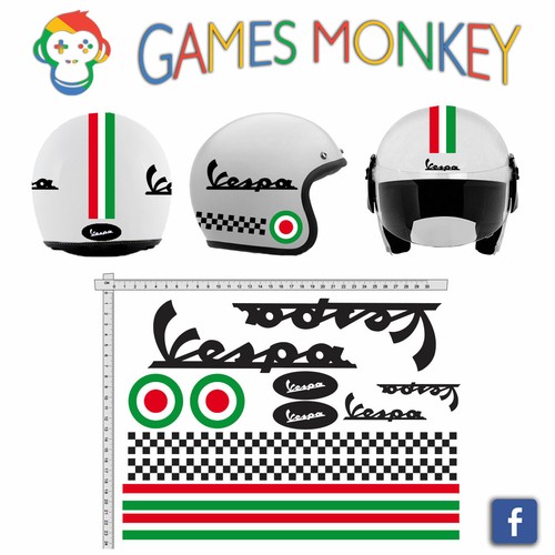 Autocollants kit vespa casque - autocollants,