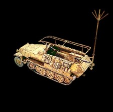 28mm Bolt Action WW2 German DAK Command Radio Hanomag painted by FoWaBS