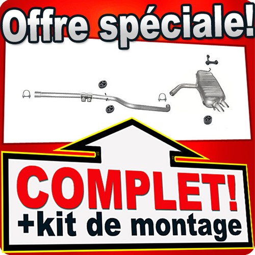 Ligne pot échappement pour - pot,