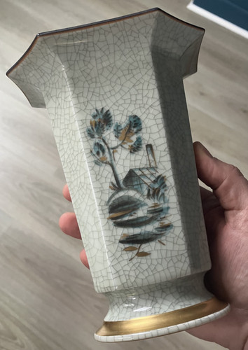 Beau vase craquelé décor - beau,