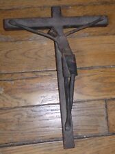 1950's Crucifix Cross Christ Brutalism Wrought Iron