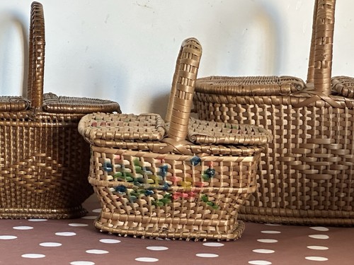 Ancien petit panier osier - en,