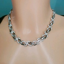 Ancien Collier En Cristaux De