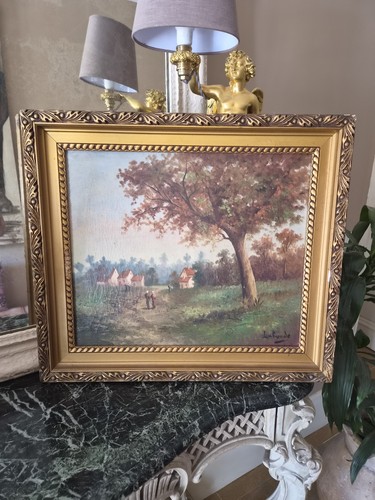 Tableau huile sur toile xixe - tableau,
