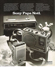 1975 ADVERTISING 055 SONY TAPE RECORDER CASSETTE CORD TRANSISTOR