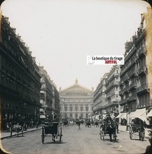 Rue de la Paix, Paris, photo glass plate, black & white, positive 8.5x10 cm