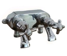 Antique bathtub faucet, kitchen in bronze chrome Art Deco 1930 / 20th century.