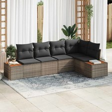 Ensemble de canapé de jardin avec coussin Poly rotin Sièges modulables vidaXL vi