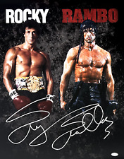Sylvester "SLY" Stallone Signed Autographed Rocky/Rambo 20x24 Photo JSA Authen