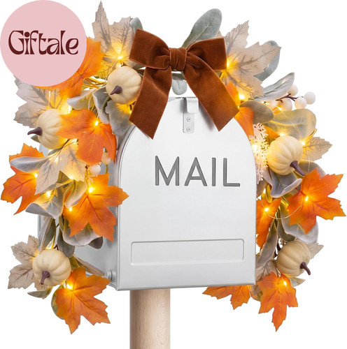 Fall mailbox decor - fall,