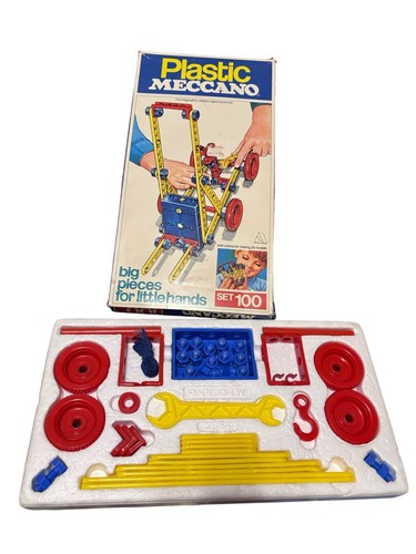 1974 plastic meccano set 100 - meccano,