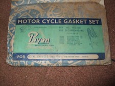ROYAL ENFIELD 692CC '700 METEOR TWIN' -  1953-55 MCS168 ENGINE GASKET SET -  NOS