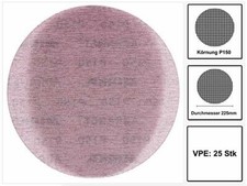 Mirka 5422302515  Abranet Grip P150  225 mm de diamètre  Pack de 25 pièces