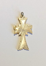 Ancien Pendentif Croix En