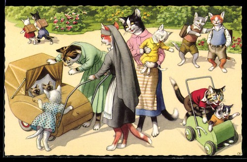 Carte postale artiste mères - postale,