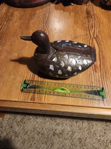 Joli canard bois artisanal - bois,
