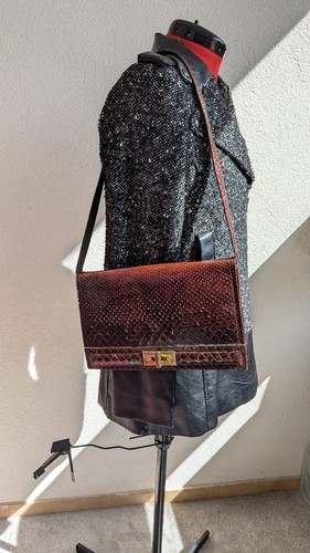 Sac vintage cuir serpent - en,