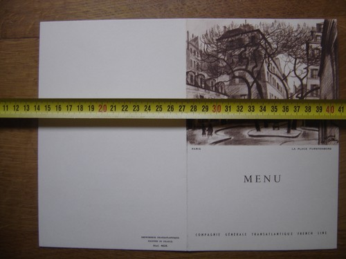 1954 menu cgt - cgt, marine