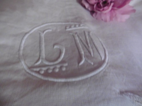 Ancien drap retours pur lin - ancien,