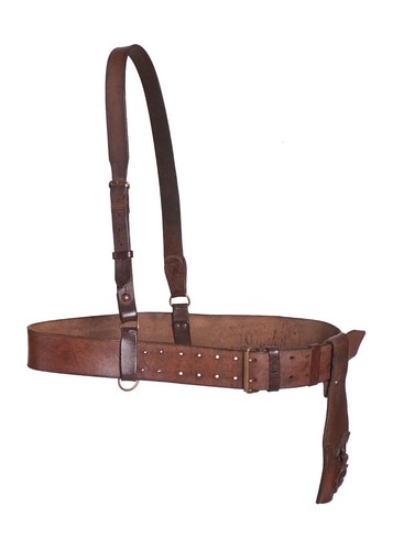 Ancien ceinturon cuir - ceinturon,