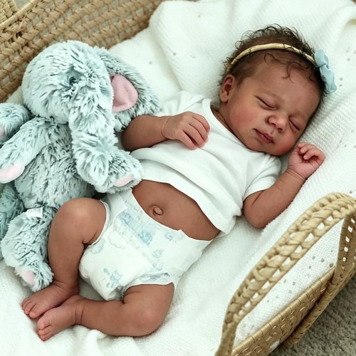 Anano black reborn baby - black,