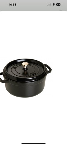 Staub cocotte 28cm ronde - 28cm,, noir