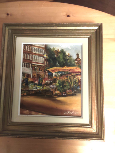 Ancien tableau huile sur toile - huile,