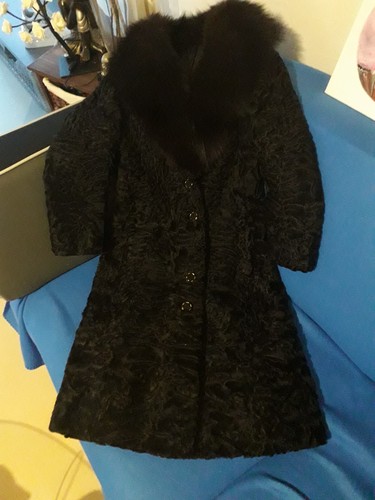 Manteau astrakan col - manteau,