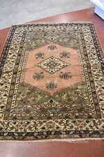 Tapis Persan Rose Vert Motif