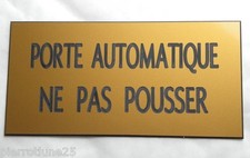 plaque gravée "PORTE