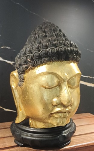 Ancienne tête bouddha en - ancienne,