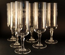 6 flutes à champagne cristal