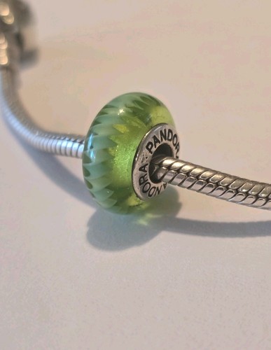 Pandora green zig - green, murano