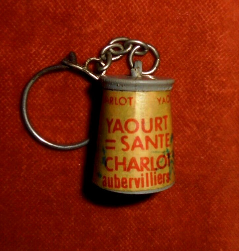 Charlot yogurt pot keychain - charlot,