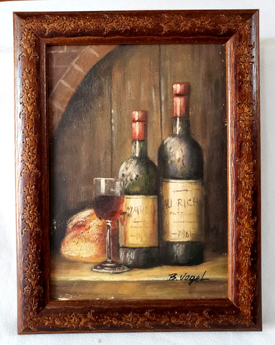 Huile sur bois signée vogel - huile,