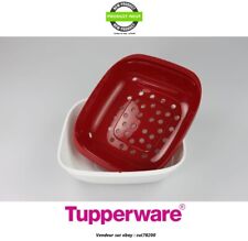 TUPPERWARE® PRODUIT NEUF - Passoire "Allegra" 9766 Service 1,3L Rouge Blanc H4,5