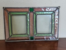 ANCIEN DOUBLE CADRE PHOTO  VITRAIL