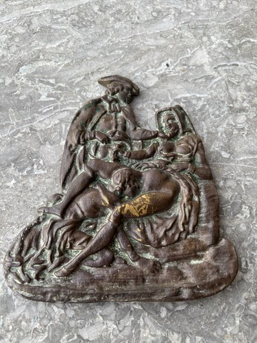 Bas relief bronze xixe - bas-relief, en