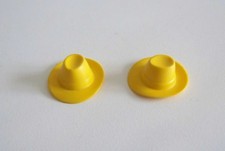 PLAYMOBIL (0353) Lot of 2 Vintage Farmhouse Yellow Adult Hats