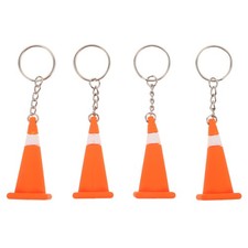 Lot de 4 porte-clés cônes de