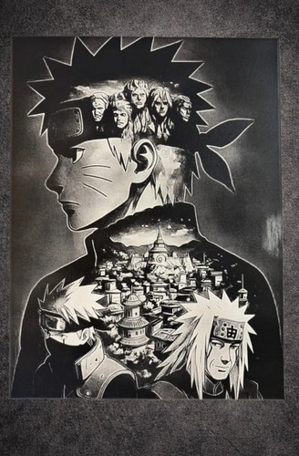 Naruto hokage noir - et, blanc