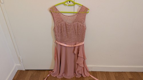 Robe soirée rose taille l - rose,