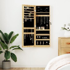Armoire à Bijoux avec Miroir Murale Organisateur Rangement Chambre vidaXL