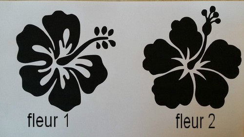Sticker fleur hibiscus de - sticker,