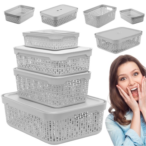 Panier rangement gris - rangement,