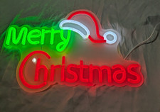 Merry Christmas Neon LED Sign Wall Decor Dimmable Light for Xmas Party Gifts
