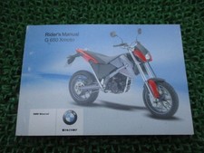 G650X Moto Owner's Manual, 1st Edition, BMW Official Motorcycle Maintenance ...