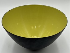 Vintage Krenit 10” Mixing Bowls Denmark MCM Mid-Century Modern Red Black