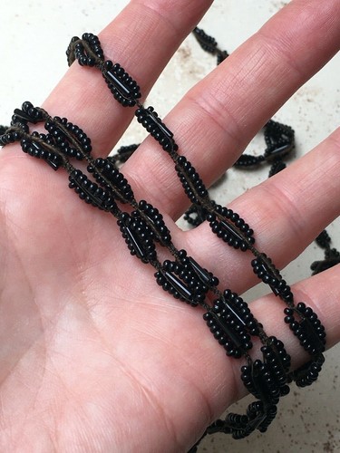 Métrage perles jais collier - jais,